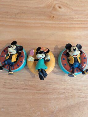 Collectible Disney Mickey and Minnie Mouse Bath/Pool/Beach Toys-Set of Three
